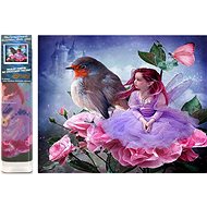 Norimpex Blush with flower fairy 30 × 40 cm - Diamond Painting