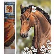 Norimpex Horse with flowers 30 × 40 cm - Diamond Painting