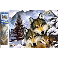 Norimpex Wolf family 30 × 40 cm - Diamond Painting