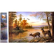 Norimpex Jeleni u jezera 30 × 40 cm - Diamond Painting