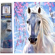 Norimpex Bílá klisna 30 × 40 cm - Diamond Painting