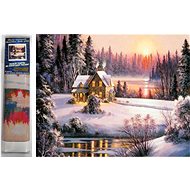 Norimpex Snow House 30 × 40 cm - Diamond Painting