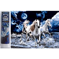 Norimpex White Stallions 30 × 40 cm - Diamond Painting