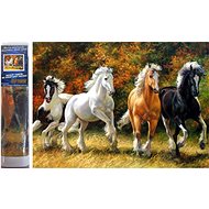 Norimpex Cválající koně 30 × 40 cm - Diamond Painting
