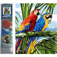 Norimpex Parrots in branches 30 × 40 cm - Diamond Painting