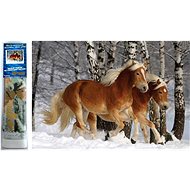 Norimpex Horses in the snow 30 × 40 cm - Diamond Painting