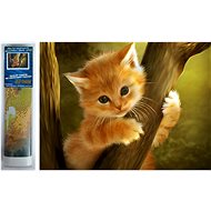 Norimpex Cat on a tree 30 × 40 cm - Diamond Painting