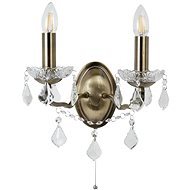 Searchlight - Crystal Wall Lamp PARIS 2xE14/40W/230V - Wall Lamp