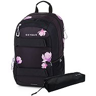 OXYBAG Student backpack + case OXY SPORT Flowers - Backpack
