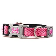 Hugo & Hudson 3D Pink Collar, Size M-Wide - Dog Collar
