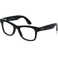 Meta RAY-BAN Meta Wayfarer (Standard) Smart Glasses - Shiny Black, Clear (Large) - Smart Glasses