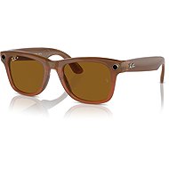 Meta RAY-BAN Meta Wayfarer (Standard) Smart Glasses - Shiny Caramel, Polar Brown - VR Goggles