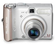 Canon PowerShot A510 - stříbrozlatý (champagne), kompakt 3.2 mil. pixelu, optický / digitální zoom 4 - Digital Camera