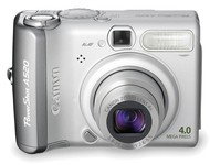 Canon PowerShot A520 stříbrný (silver), CCD 4 Mpx, 4x zoom, 1,8" LCD, 2x AA, SD/ MMC - Digital Camera