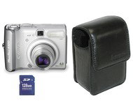 Sada Canon PowerShot A520 - stříbrný + Secure Digital karta 128 MB + pouzdro - Digital Camera