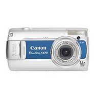 Canon PowerShot A470 modrý (blue), CCD 7 Mpx, 3,4x zoom, 2.5" LCD, 2x AA, SD/MMC - Digital Camera