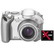 Sada Canon PowerShot S1 IS kompakt 3.34 mil. pixelu + Compact Flash karta 128MB - Digital Camera