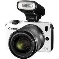 Canon EOS M bílý  + objektiv EF-M 18-55 mm + objektiv EF-M 22mm + blesk 90EX - Digitálny fotoaparát
