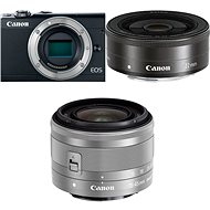 Canon EOS M100 Black + M15-45mm Silver + M22mm - Digital Camera