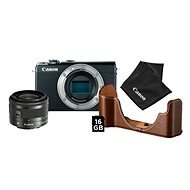 Canon EOS M100 fekete + EF-M 15-45 mm IS STM ezüst Value Up Kit - Digitális fényképezőgép