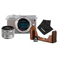 Canon EOS M100 szürke + EF-M 15-45 mm IS STM szürke Value Up Kit - Digitális fényképezőgép