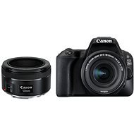 Canon EOS 200D Black + 18-55mm IS STM + 50mm f/1.8 STM - Digital Camera