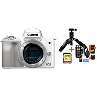 Canon EOS M50 tělo bílý + Rollei Premium Starter Kit - Digitální fotoaparát