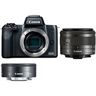 Canon EOS M50 fekete + EF-M 15-45 mm IS STM + EF-M 22 mm - Digitális fényképezőgép
