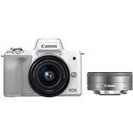 Canon EOS M50 white + EF-M 15-45 mm IS STM + EF-M 22 mm - Digital Camera