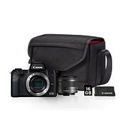 Canon EOS M50 fekete + EF-M 15-45 mm IS STM Value Up Kit - Digitális fényképezőgép