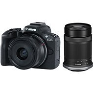 Canon EOS R50 fekete + RF-S 18-45mm f/4.5-6.3 IS STM + RF-S 55-210mm f/5-7.1 IS STM - Digitális fényképezőgép
