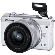 Canon EOS M200 + EF-M 15-45mm f/3.5-6.3 IS STM, White - Digital Camera