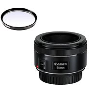 Canon EF 50mm F1.8 STM + UV filter Hama 0-HAZE - Lens