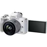 Canon EOS M50 Mark II fehér + EF-M 15-45 mm IS STM - Digitális fényképezőgép
