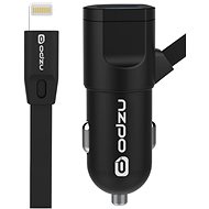 Odzu Car Charger with MFi Lightning Cable Black - Car Charger