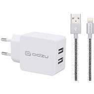 Odzu Wall Charger with MFi Lightning Cable White - Charger