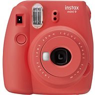 Fujifilm Instax Mini 9 červený + 20× fotopapier + puzdro + rámček - Instantný fotoaparát