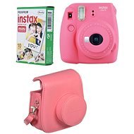 Fujifilm Instax Mini 9 ružový + 10× fotopapier + puzdro - Instantný fotoaparát