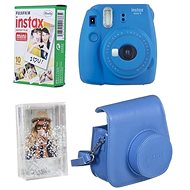 Fujifilm Instax Mini 9 Dark Blue + 10x Photo Paper + Case - Instant Camera
