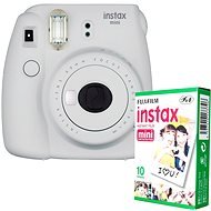 Fujifilm Instax Mini 9 white + 10x Photo Paper - Instant Camera