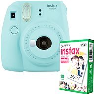 Fujifilm Instax Mini 9 svetlo modrý + 10× fotopapier - Instantný fotoaparát
