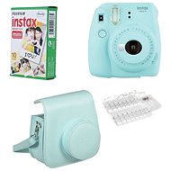 Fujifilm Instax Mini 9, Light Blue, LED Bundle - Instant Camera