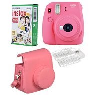 Fujifilm Instax Mini 9 rózsaszín LED bundle - Instant fényképezőgép
