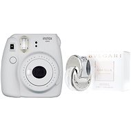 Fujifilm Instax Mini 9 White White + BVLGARI Omnia Crystalline EdT 65 ml - Instant Camera