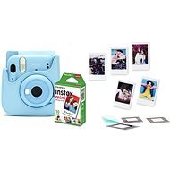 Fujifilm Instax Mini 11 Blue + Case + 10x Photo Paper + Set of Accessories - Instant Camera