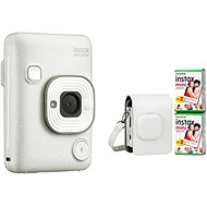 FujiFilm Instax mini LiPlay Misty White + LiPlay Case White Bundle - Instant Camera