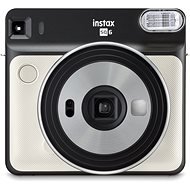 Fujifilm Instax Square SQ6 weiß + Zubehör + Fotopapier 10 Stück + LED Licht - Sofortbildkamera