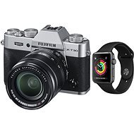Fujifilm X-T30 Silver + XF 18-55mm + Apple Watch Series 3 38mm GPS Space Gray Aluminum - Digital Camera
