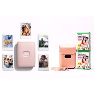 Fujifilm Instax Mini Link 2 Soft Pink + Link Case Pink Bundle - Mobile Printer