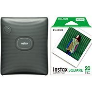 Fujifilm instax SQ Link Green + Fujifilm Instax Square Film 20 Stk. Fotos - Set